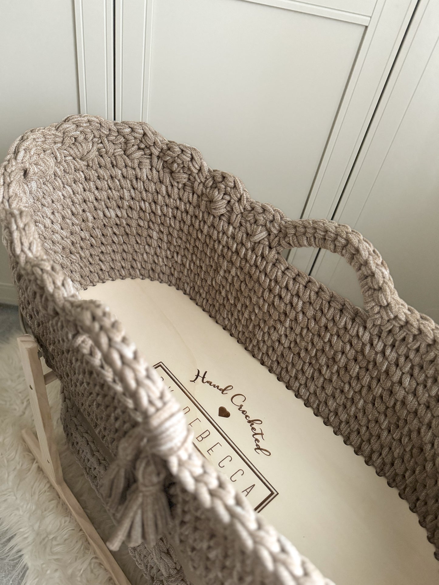 Scalloped Crochet Moses Basket