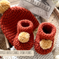 Booties & Hat Pom Pom Set