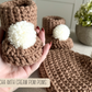 Booties & Hat Pom Pom Set