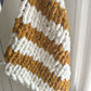 Hand Knitted Striped Baby Blanket