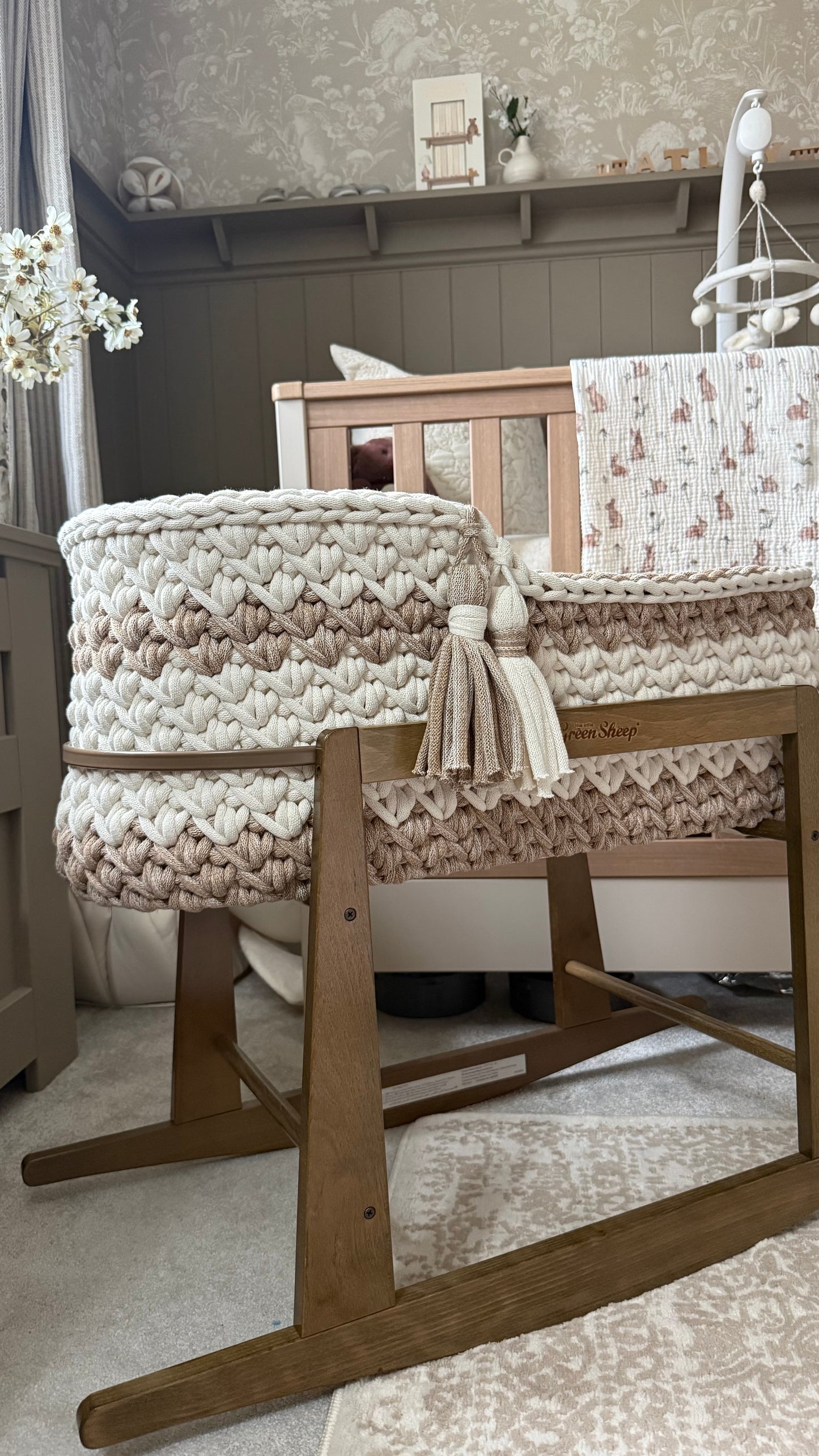 High Back Crochet Moses Basket