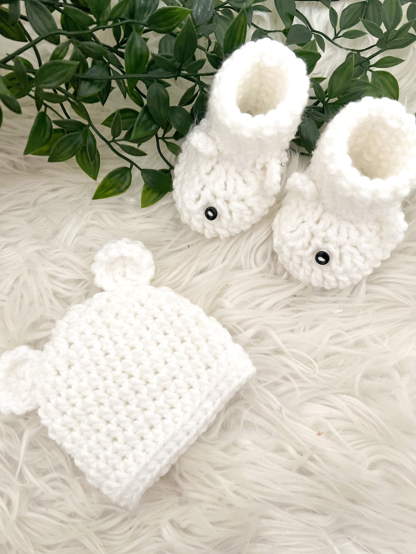 Bear Booties & Hat Baby Bundle