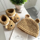 Bear Booties & Hat Baby Bundle