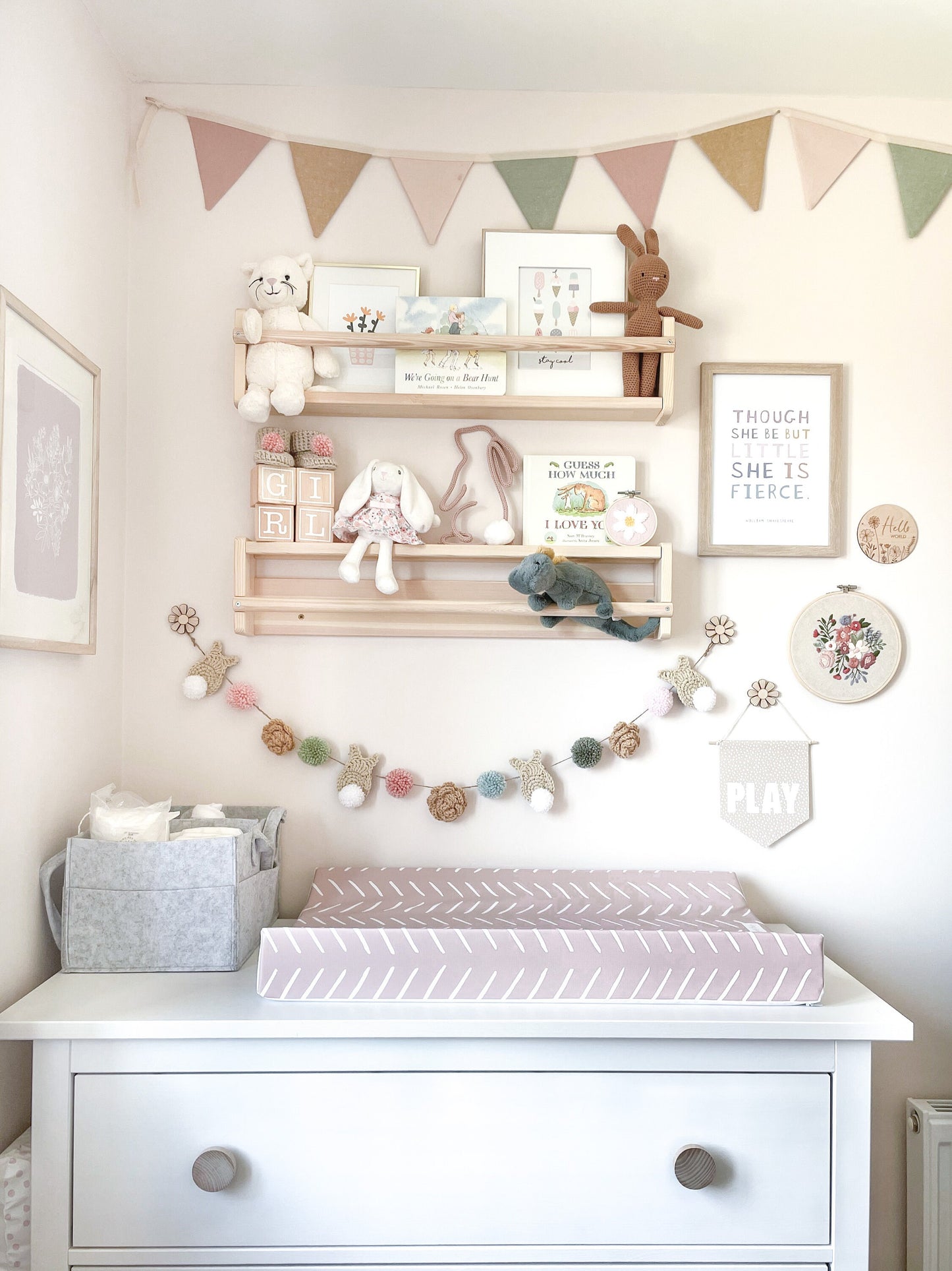 Bunny & Rose Themed Bunting